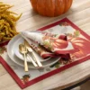 Swaying Leaves Bordered Fall Placemat, Set Of 4 - 13" X 19" - Red/White - Elrene Home Fashions -Home Improvement Store GUEST 095963dc 3aca 4046 9cd5 8ee448b0ef46
