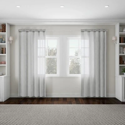 1-Inch Curtain Rod- Decorative End Cap Style Finials And Hardware- For Home Decor In Bedroom And Kitchen, 66-120-Inch By Hastings Home (Silver) 5 1-Inch Curtain Rod- Decorative End Cap Style Finials And Hardware- For Home Decor In Bedroom And Kitchen, 66-120-Inch By Hastings Home (Silver) - Image 3