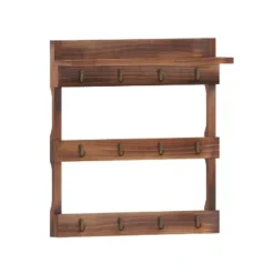 Merrick Lane Steeley Wooden Wall Mount Mug Rack Organizer With Upper Storage Shelf And Metal Hanging Hooks With No Assembly Required 25 Merrick Lane Steeley Wooden Wall Mount Mug Rack Organizer With Upper Storage Shelf And Metal Hanging Hooks With No Assembly Required -Home Improvement Store GUEST 0a1ebeaf 5c4e 495d 8dd9 5192a49d09e5