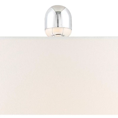 360 Lighting Sergio Modern Accent Table Lamps 23 1/2" High Set Of 2 Acrylic Chrome USB Charging Port White Drum For Bedroom Living Room Bedside Desk 4 360 Lighting Sergio Modern Accent Table Lamps 23 1/2" High Set Of 2 Acrylic Chrome USB Charging Port White Drum For Bedroom Living Room Bedside Desk - Image 2