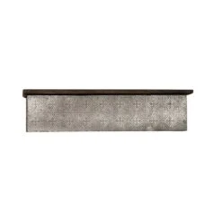 Solid Wood Wall Ledge Shelf With Embossed Metal Details Decorative Metal - InPlace -Home Improvement Store GUEST 0c8dafdc 803c 41e0 aae7 bf4f619bfc99