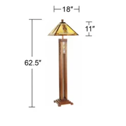 Robert Louis Tiffany Mission Floor Lamp With Nightlight 62.5" Tall Walnut Wood Column Stained Glass Shade For Living Room Reading Bedroom 14 Robert Louis Tiffany Mission Floor Lamp With Nightlight 62.5" Tall Walnut Wood Column Stained Glass Shade For Living Room Reading Bedroom -Home Improvement Store GUEST 0cdc46c6 0b5d 4c56 ba69 fde17dfe75b1