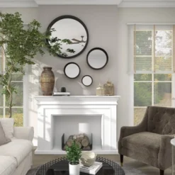 Contemporary Metal Wall Mirror Set Of 3 Dark Brown - Olivia & May -Home Improvement Store GUEST 0d26488b 79bc 4ff0 a9a3 5fd3a8ba94ab