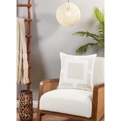 Saro Lifestyle Geometric Design Throw Pillow With Poly Filling 4 Saro Lifestyle Geometric Design Throw Pillow With Poly Filling - Image 2