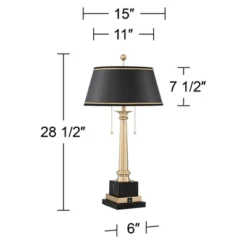 Barnes And Ivy Georgetown Traditional Desk Lamp 28 1/2" Tall Warm Brass With USB Charging Port Black Shade For Bedroom Living Room Bedside Office Kids 17 Barnes And Ivy Georgetown Traditional Desk Lamp 28 1/2" Tall Warm Brass With USB Charging Port Black Shade For Bedroom Living Room Bedside Office Kids -Home Improvement Store GUEST 0e8d1681 eef5 49e0 b2c1 3acf0e649772