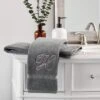Juvale 2 Pack Letter H Monogrammed Hand Towels, Gray Cotton Hand Towels With Silver Embroidered Initial H For Wedding Gift, Baby Shower, 16 X 30 In -Home Improvement Store GUEST 0f4d5dbd 25d2 4324 b66c 460908228741