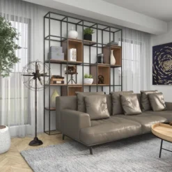 Industrial Metal Floor Lamp Brown - Olivia & May -Home Improvement Store GUEST 109f035a 3a49 4cbc 9648 a7794bc74d89