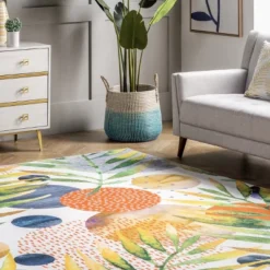 NuLOOM Amelia Machine Washable Tropical Area Rug -Home Improvement Store GUEST 10ebc9c1 d46a 413f b88a 94f08cf10fec