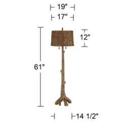 Barnes And Ivy Forrest Sequoia Tree Rustic Country Cottage Floor Lamp 61" Tall Faux Wood Brown Wicker Drum Shade For Living Room Bedroom Office House -Home Improvement Store GUEST 169670db 29cd 43a8 9280 1c3f49debf19