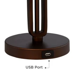 Franklin Iron Works Samuel Industrial Desk Lamp 20" High Rubbed Bronze With USB Charging Port Natural Mica Shade For Bedroom Living Room Bedside Desk 13 Franklin Iron Works Samuel Industrial Desk Lamp 20" High Rubbed Bronze With USB Charging Port Natural Mica Shade For Bedroom Living Room Bedside Desk -Home Improvement Store GUEST 16c0ab13 6345 4c5b ba91 d1157246bee9