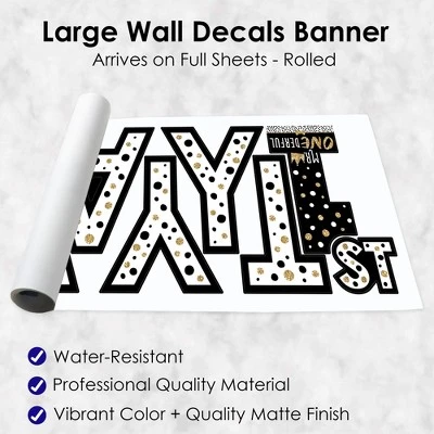 Big Dot Of Happiness 1st Birthday Little Mr. Onederful - Peel And Stick Boy First Birthday Party Large Banner Wall Decals - Happy Birthday 6 Big Dot Of Happiness 1st Birthday Little Mr. Onederful - Peel And Stick Boy First Birthday Party Large Banner Wall Decals - Happy Birthday - Image 4