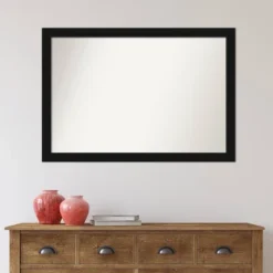 39" X 27" Non-Beveled Avon Black Wall Mirror - Amanti Art 15 39" X 27" Non-Beveled Avon Black Wall Mirror - Amanti Art -Home Improvement Store GUEST 19481111 a55e 4f43 9605 31c329edc770