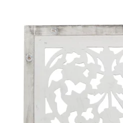 Mango Wood Floral Handmade Intricately Carved Arabesque Wall Decor - Olivia & May -Home Improvement Store GUEST 19dee39a a2f2 4876 91c2 9e63d22f9304
