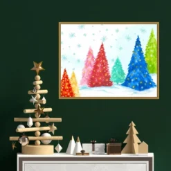 24" X 18" Magic Christmas Trees I By PI Studio Framed Canvas Wall Art - Amanti Art -Home Improvement Store GUEST 1b8727b6 9985 49e4 b3d5 ee5201b62eb7