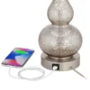 360 Lighting Castine Modern Accent Table Lamps 22" High Set Of 2 Mercury Glass With USB Charging Port Black Faux Silk Shade For Bedroom Bedside Desk 2 360 Lighting Castine Modern Accent Table Lamps 22" High Set Of 2 Mercury Glass With USB Charging Port Black Faux Silk Shade For Bedroom Bedside Desk -Home Improvement Store GUEST 1c6abf4b e039 415d aaaf f19b733fc54d
