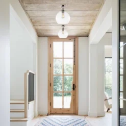 9.75" LED 1-Light Marla Iron/Seeded Glass Pendant Nickel/Clear - JONATHAN Y -Home Improvement Store GUEST 1cace5ff 95b6 44f5 8eec c1a04b3732fa