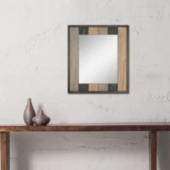 26.6" X 24" Rectangle Natural Wood Plank Mirror Brown - Stonebriar Collection -Home Improvement Store GUEST 1d454d6d dc7a 4267 a64f af5709f8a95d