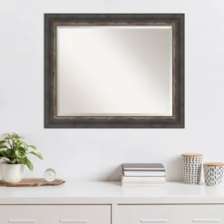 33" X 27" Bark Rustic Char Framed Wall Mirror Brown - Amanti Art 12 33" X 27" Bark Rustic Char Framed Wall Mirror Brown - Amanti Art -Home Improvement Store GUEST 1e4ff4ab e5d2 4779 926d 1ac95c5a3ac2