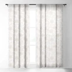 Avenie Spring Garden Collection VI 50" X 84" Single Panel Sheer Window Curtain - Society6
