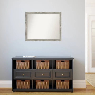 31" X 25" Non-Beveled Dove Gray Wash Square Wall Mirror - Amanti Art 7 31" X 25" Non-Beveled Dove Gray Wash Square Wall Mirror - Amanti Art - Image 5