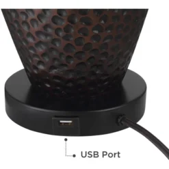 Franklin Iron Works Kaly Rustic Table Lamps With Square Risers 25" High Set Of 2 Oil Rubbed USB Charging Port Bronze Drum Shade For Living Room Desk -Home Improvement Store GUEST 2139cc4d fb9e 4e2f b6ef 2255e14abe93