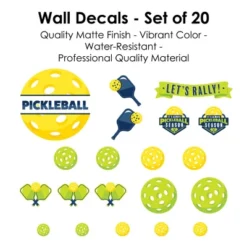 Big Dot Of Happiness Let’s Rally - Pickleball - Peel And Stick Sports Decor Vinyl Wall Art Stickers - Wall Decals - Set Of 20 -Home Improvement Store GUEST 2168a407 6d77 481e a81b 5d6c51a53404