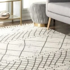 NuLOOM Alara Modern Trellis Tassel Area Rug -Home Improvement Store GUEST 221844c4 77b2 4df0 b76f 9178340a6e2b