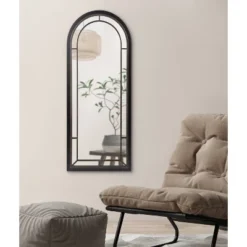 20" X 48" Audubon Arch Wall Mirror Black - Kate & Laurel All Things Decor -Home Improvement Store GUEST 23be6195 358c 435f 8f35 22399fafd23f