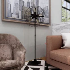 Industrial Metal Floor Lamp Brown - Olivia & May -Home Improvement Store GUEST 25b9a746 e27e 4b48 bee4 ba401fb549fd