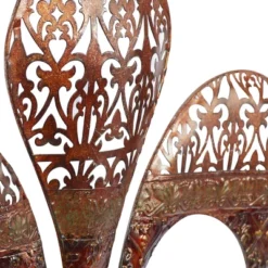 Metal Fleur De Lis Wall Decor With Perforated Details Brown - Olivia & May -Home Improvement Store GUEST 263cbef4 e056 4f55 9266 4666af089339