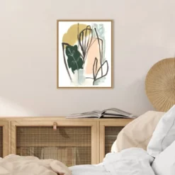 16" X 20" Tropical Abstract I By June Erica Vess Framed Canvas Wall Art - Amanti Art -Home Improvement Store GUEST 289c0631 d8d0 415a 94dc f70b1361aea7