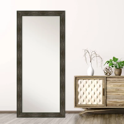 30" X 66" Non-Beveled Rail Rustic Char Full Length Floor Leaner Mirror - Amanti Art 8 30" X 66" Non-Beveled Rail Rustic Char Full Length Floor Leaner Mirror - Amanti Art - Image 6