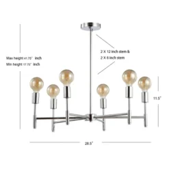 17.75" Adjustable Height Metal Turing Pendant (Includes Energy Efficient Light Bulb) Chrome - JONATHAN Y 8 17.75" Adjustable Height Metal Turing Pendant (Includes Energy Efficient Light Bulb) Chrome - JONATHAN Y -Home Improvement Store GUEST 2a7c8d48 d063 4dfd 8637 3a796e6da6f6