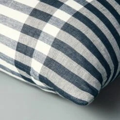 24"x24" Contrast Edge Stripe Oversized Throw Pillow Gray/Blue - Hearth & Hand™ With Magnolia -Home Improvement Store GUEST 2aac9352 1ec5 4711 bf48 9b96de391211