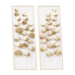 Metal Leaf Tall CutOut Wall Decor With Gold Frame Set Of 2 Gold - Olivia & May 22 Metal Leaf Tall CutOut Wall Decor With Gold Frame Set Of 2 Gold - Olivia & May -Home Improvement Store GUEST 2b5e05dc efd0 4e72 8d08 f7b1009cc465