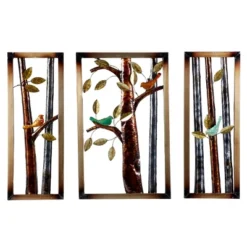 Set Of 3 Metal Bird Wall Decors With Tree Branches - Olivia & May -Home Improvement Store GUEST 3168162a 61f7 4d88 9bbe 47b636683922