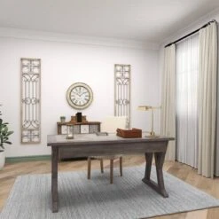 Wood Scroll Distressed Door Inspired Ornamental Wall Decor With Metal Wire Details Gray - Olivia & May -Home Improvement Store GUEST 3186671d 3ecd 4053 958b 32aa48ac3faa