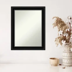 22" X 28" Non-Beveled Corded Black Wall Mirror - Amanti Art -Home Improvement Store GUEST 342d146f 306f 45db bbe7 625ce3de2c5f