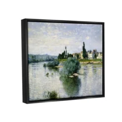 Stupell Industries Countryside Homes Lake Landscape Monet Classic Painting -Home Improvement Store GUEST 34ac397d 19bc 41c9 9725 4ac996445d8c