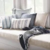 24"x24" Contrast Edge Stripe Oversized Throw Pillow Gray/Blue - Hearth & Hand™ With Magnolia -Home Improvement Store GUEST 34b561d7 c176 4c25 a51d 6df1f350a5c7