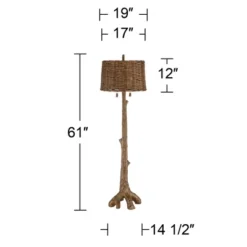 Barnes And Ivy Forrest Sequoia Tree Rustic Country Cottage Floor Lamp 61" Tall Faux Wood Brown Wicker Drum Shade For Living Room Bedroom Office House -Home Improvement Store GUEST 36924e08 fa30 41ba 8049 4746c43f9396