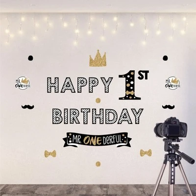 Big Dot Of Happiness 1st Birthday Little Mr. Onederful - Peel And Stick Boy First Birthday Party Decoration - Wall Decals Backdrop 6 Big Dot Of Happiness 1st Birthday Little Mr. Onederful - Peel And Stick Boy First Birthday Party Decoration - Wall Decals Backdrop - Image 4