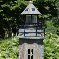 Sunnydaze Decor Sunnydaze Outdoor Backyard Garden Nautical Lighthouse Solar LED Pathlight Statue Figurine - 35" - Brick -Home Improvement Store GUEST 3751b170 31fc 4528 928b 9b10db33a890