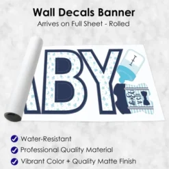 Big Dot Of Happiness It's A Boy - Peel And Stick Blue Baby Shower Standard Banner Wall Decals - Baby 11 Big Dot Of Happiness It's A Boy - Peel And Stick Blue Baby Shower Standard Banner Wall Decals - Baby -Home Improvement Store GUEST 38b6995a 7f3f 4840 80b7 4ee890cb938d