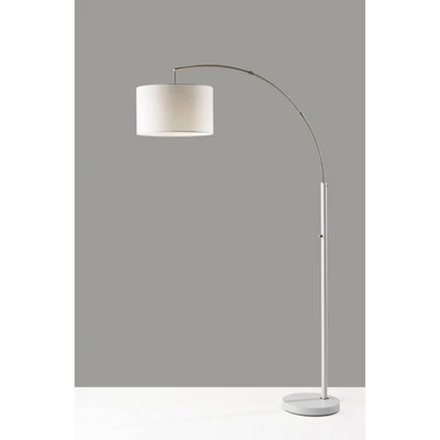 Preston Arc Lamp Brushed Steel White - Adesso 5 Preston Arc Lamp Brushed Steel White - Adesso - Image 3