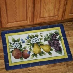 GoodGram Fruity Tiles Memory Vine Fruits Foam Anti-Fatigue Kitchen Floor Mat - 30 In. W X 18 In. L