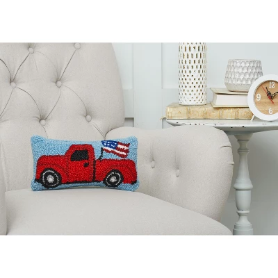 C&F Home 6" X 12" Patriotic Truck Hooked Americana July 4th Throw Pillow 4 C&F Home 6" X 12" Patriotic Truck Hooked Americana July 4th Throw Pillow - Image 2