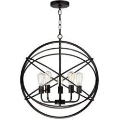 Franklin Iron Works Ellery Bronze Orb Foyer Pendant Chandelier 24 3/4" Wide Modern 5-Light LED Fixture For Dining Room House Kitchen Island Entryway 14 Franklin Iron Works Ellery Bronze Orb Foyer Pendant Chandelier 24 3/4" Wide Modern 5-Light LED Fixture For Dining Room House Kitchen Island Entryway -Home Improvement Store GUEST 3b342da3 b0d9 4d92 8ff2 5543c954414e