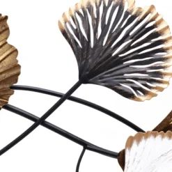 LuxenHome White, Black, And Gold Metal Ginkgo Leaves Modern Wall Decor -Home Improvement Store GUEST 3c6a36f4 95bc 4f9c b635 92bd2914904a