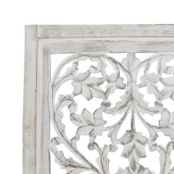 Mango Wood Floral Handmade Intricately Carved Arabesque Wall Decor - Olivia & May -Home Improvement Store GUEST 40416b96 ebe6 4c23 a2d3 9761e4f218ea